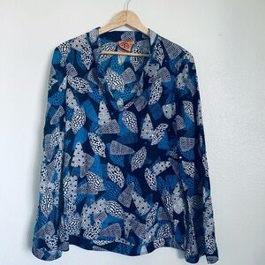 Tory Burch Opulent Sequin Blouse with Open Sides & Flared Sleeves